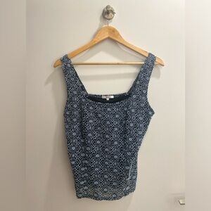 NICOLA Vintage Floral Lace Top with Lining- Size Large